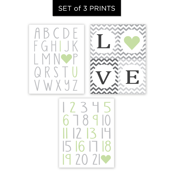 ABC I Love You - Set of 3 Prints