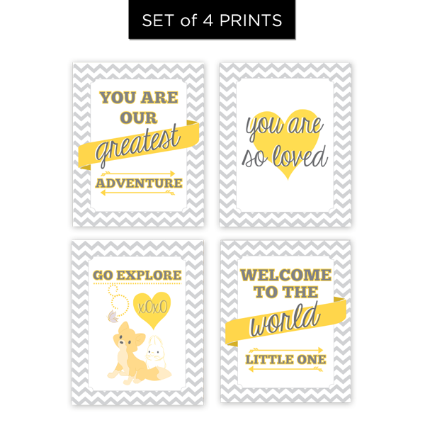 You are Our Greatest Adventure - Set of 4 Prints