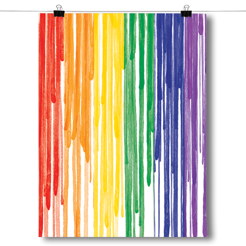 Dripping Paint LGBT Pride Flag