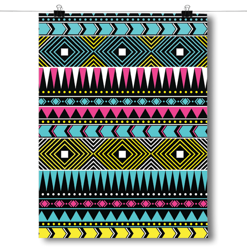 Neon Aztec Pattern