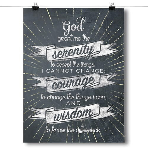 Serenity Prayer - Chalk Background