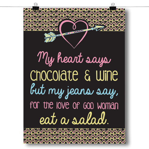 My Heart Says Chocolate and Wine