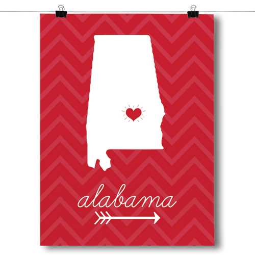 Alabama State Chevron Pattern