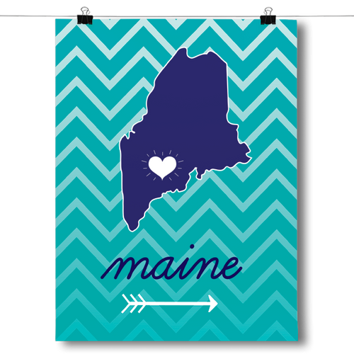 Maine State Chevron Pattern