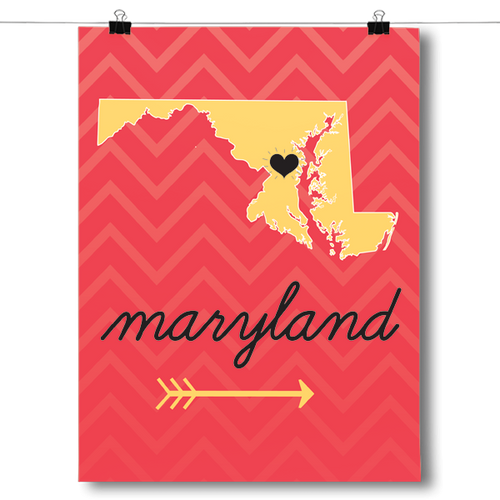 Maryland State Chevron Pattern