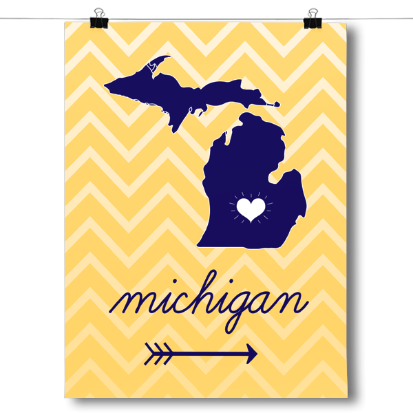 Michigan State Chevron Pattern – InspiredPosters