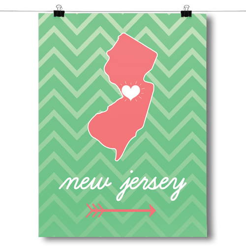 New Jersey State Chevron Pattern