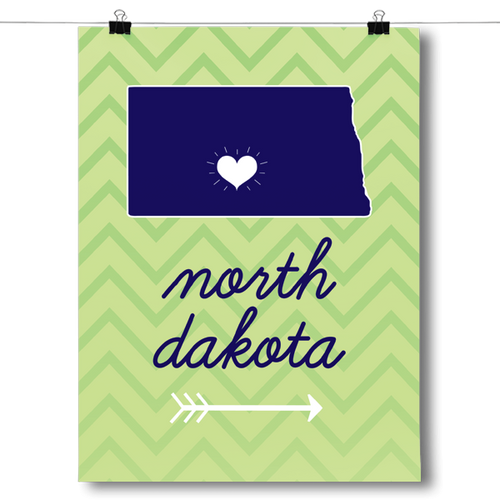North Dakota State Chevron Pattern