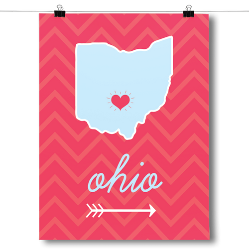 Ohio State Chevron Pattern