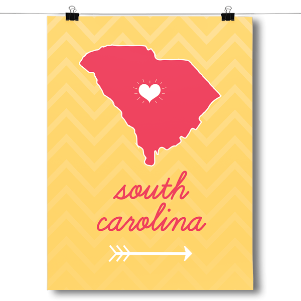 South Carolina State Chevron Pattern