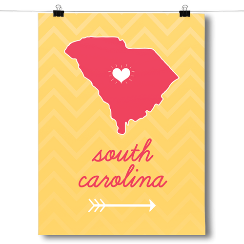 South Carolina State Chevron Pattern
