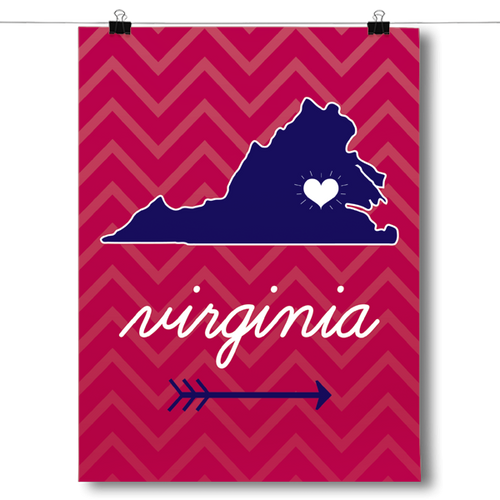 Virginia State Chevron Pattern