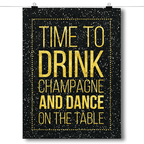 Drink Champagne & Dance Humor Funny