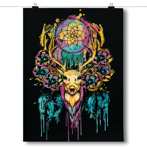 Deer Dreamcatcher Abstract