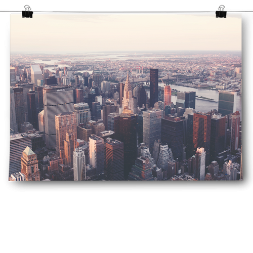 Birds Eye View New York City Skyline