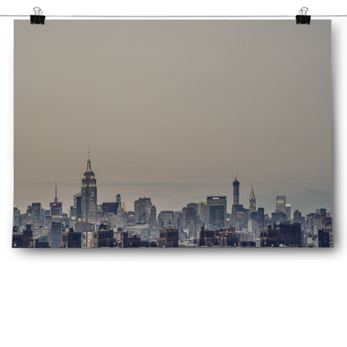 New York City Overcast Skyline