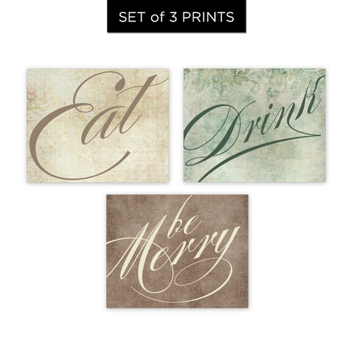 Eat Drink Be Merry Set of 3