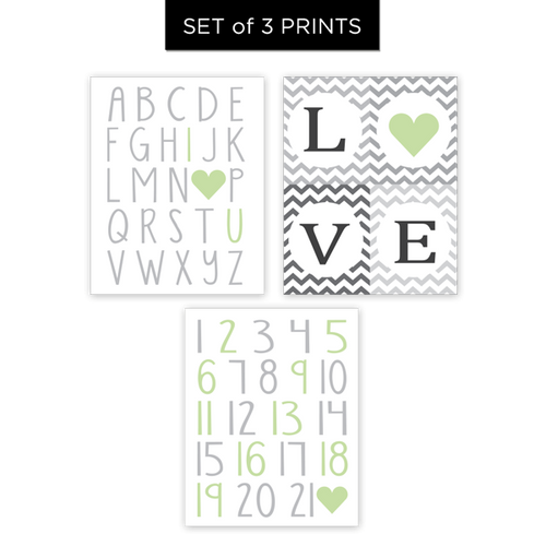 ABC I Love You - Set of 3 Prints