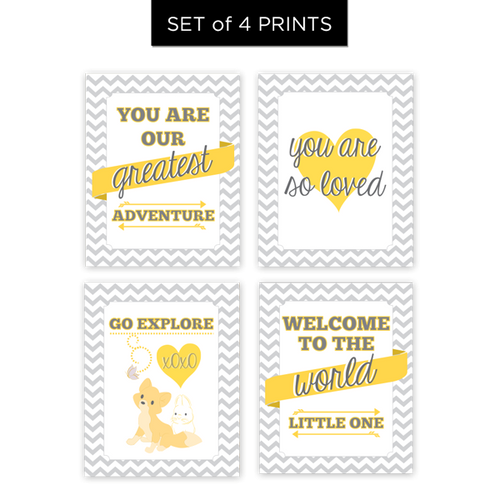 You are Our Greatest Adventure - Set of 4 Prints