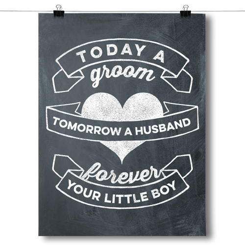 Today a Bride, Forever Your Little Boy
