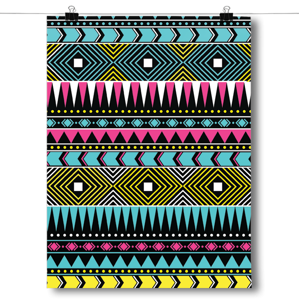 Neon Aztec Pattern – InspiredPosters