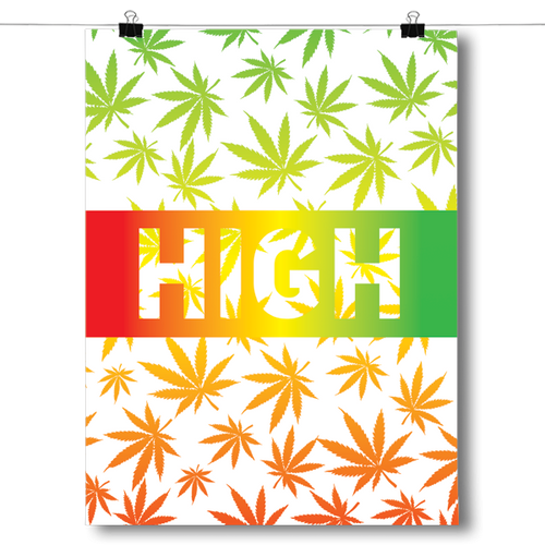 HIGH - Marijuana Leaf