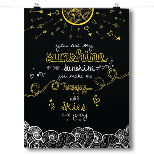You Are My Sunshine - Black