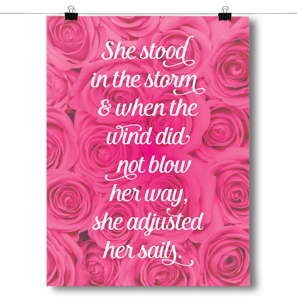 She Stood In The Storm - Breast Cancer Awareness