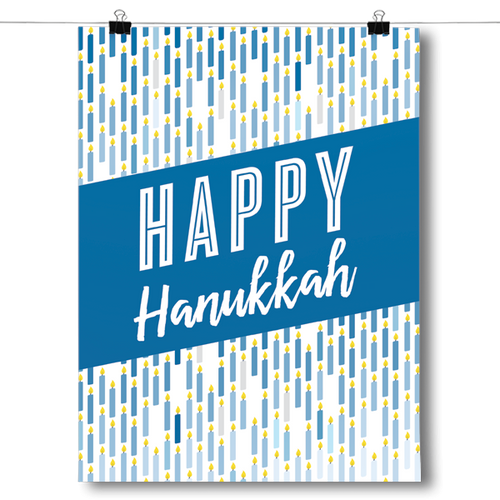 Happy Hanukkah - Candle Pattern