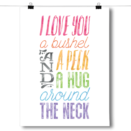 I Love You a Bushel and a Peck - White