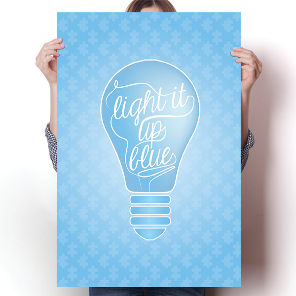 Light It Up Blue InspiredPosters