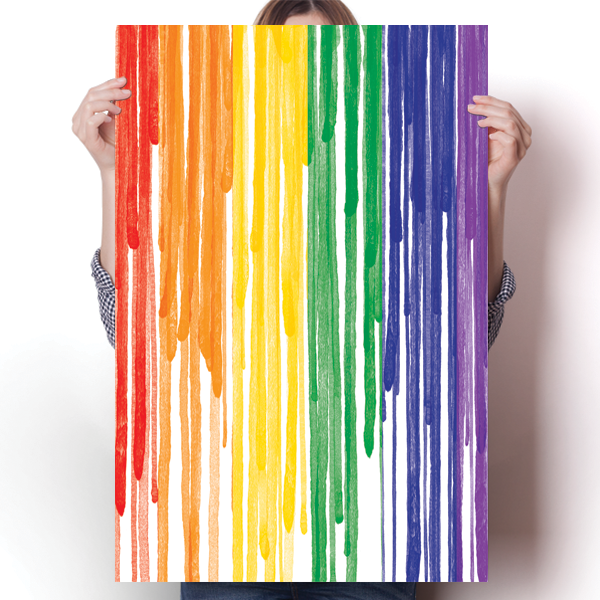 Dripping Paint LGBT Pride Flag
