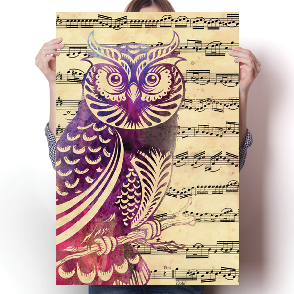 Owl with Music Notes