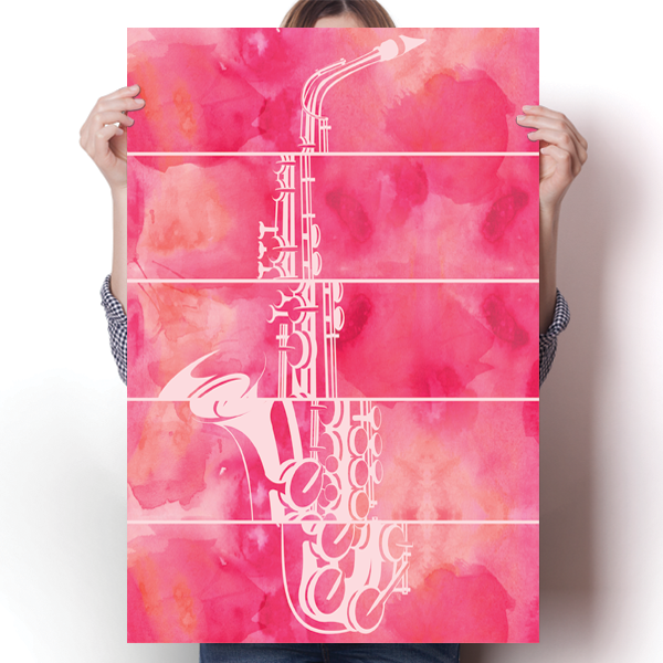 Abstract Saxophone - Watercolor