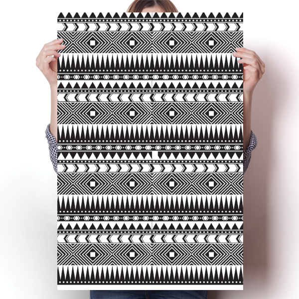 Black and White Aztec Pattern