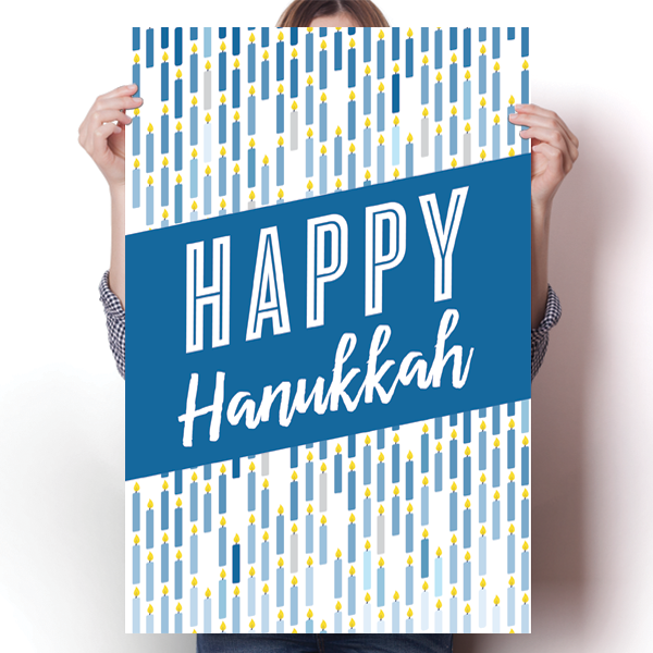 Happy Hanukkah - Candle Pattern