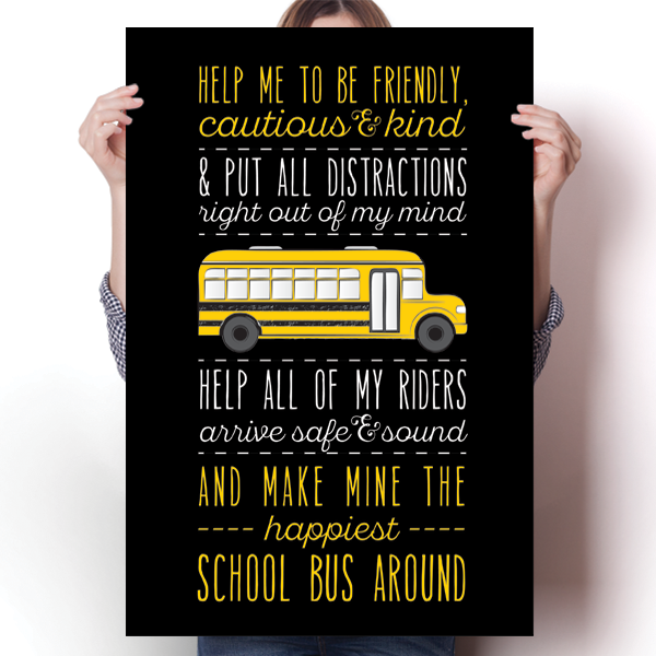 School Bus Driver Prayer - Black