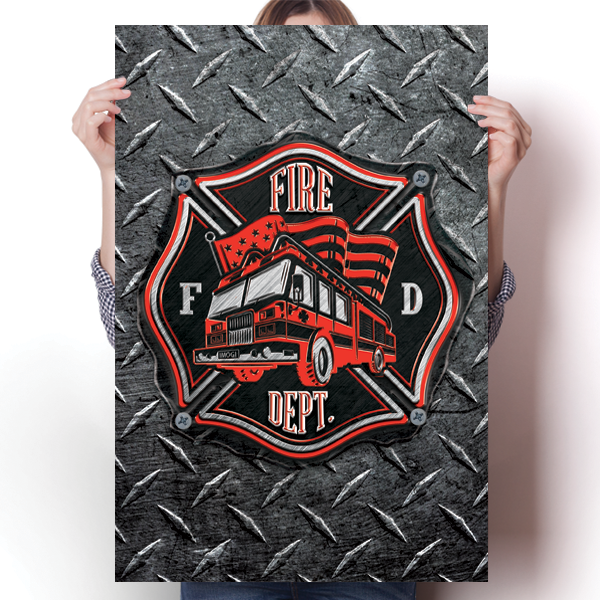 Metal Fire Badge - Fire Department