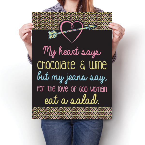 My Heart Says Chocolate and Wine
