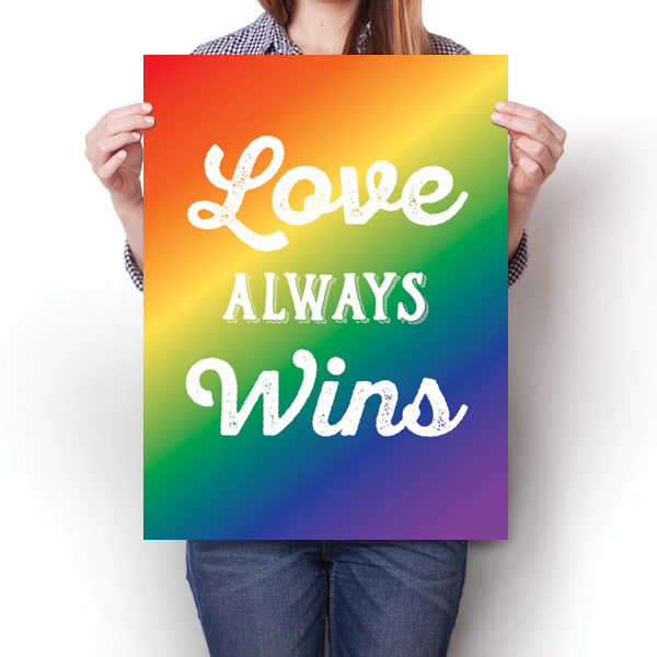 Love Always Wins - LGBT - Colored