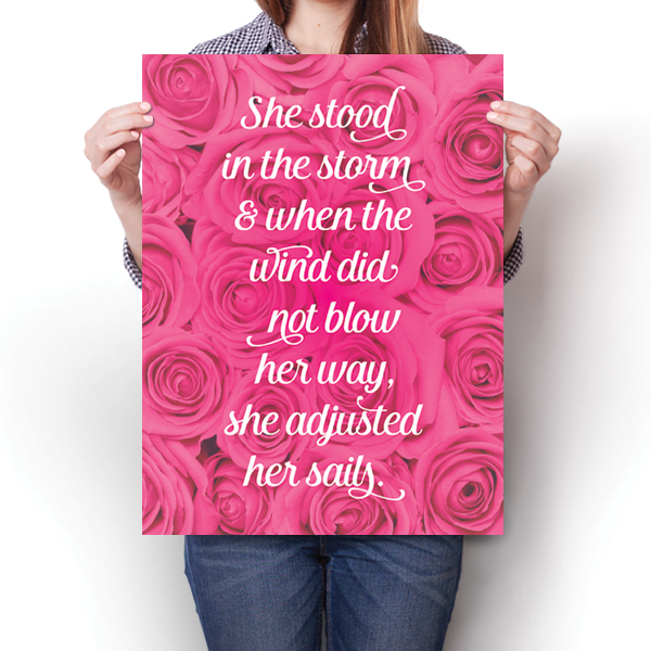 She Stood In The Storm - Breast Cancer Awareness