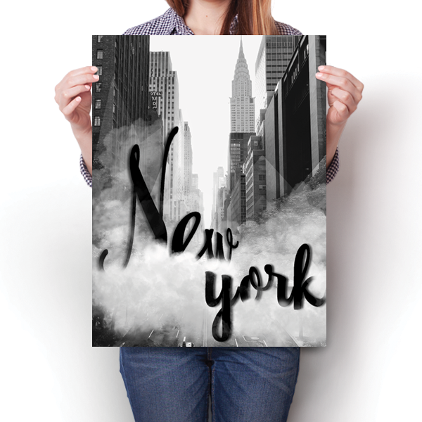 Cloudy New York - Black & White